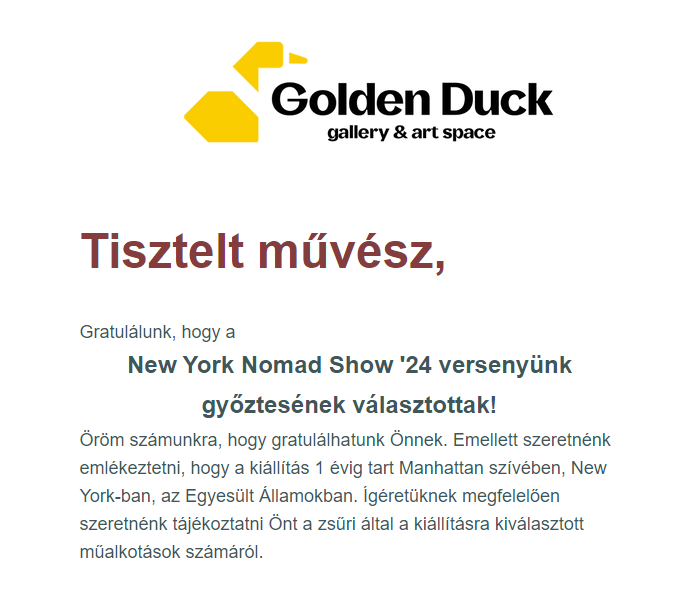New York Nomad Show nyertes