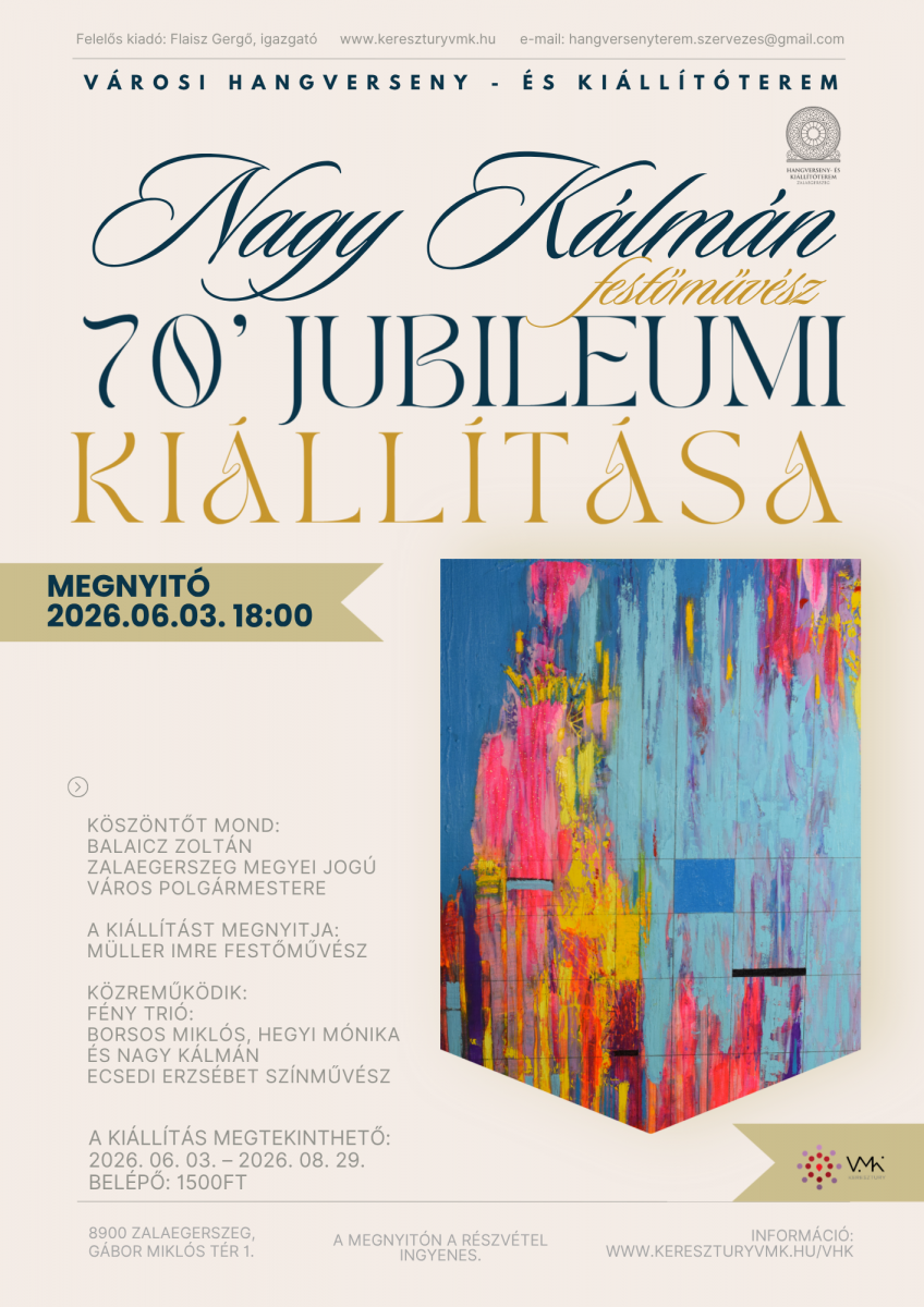 70. jubileum Nagy Kálmán plakát